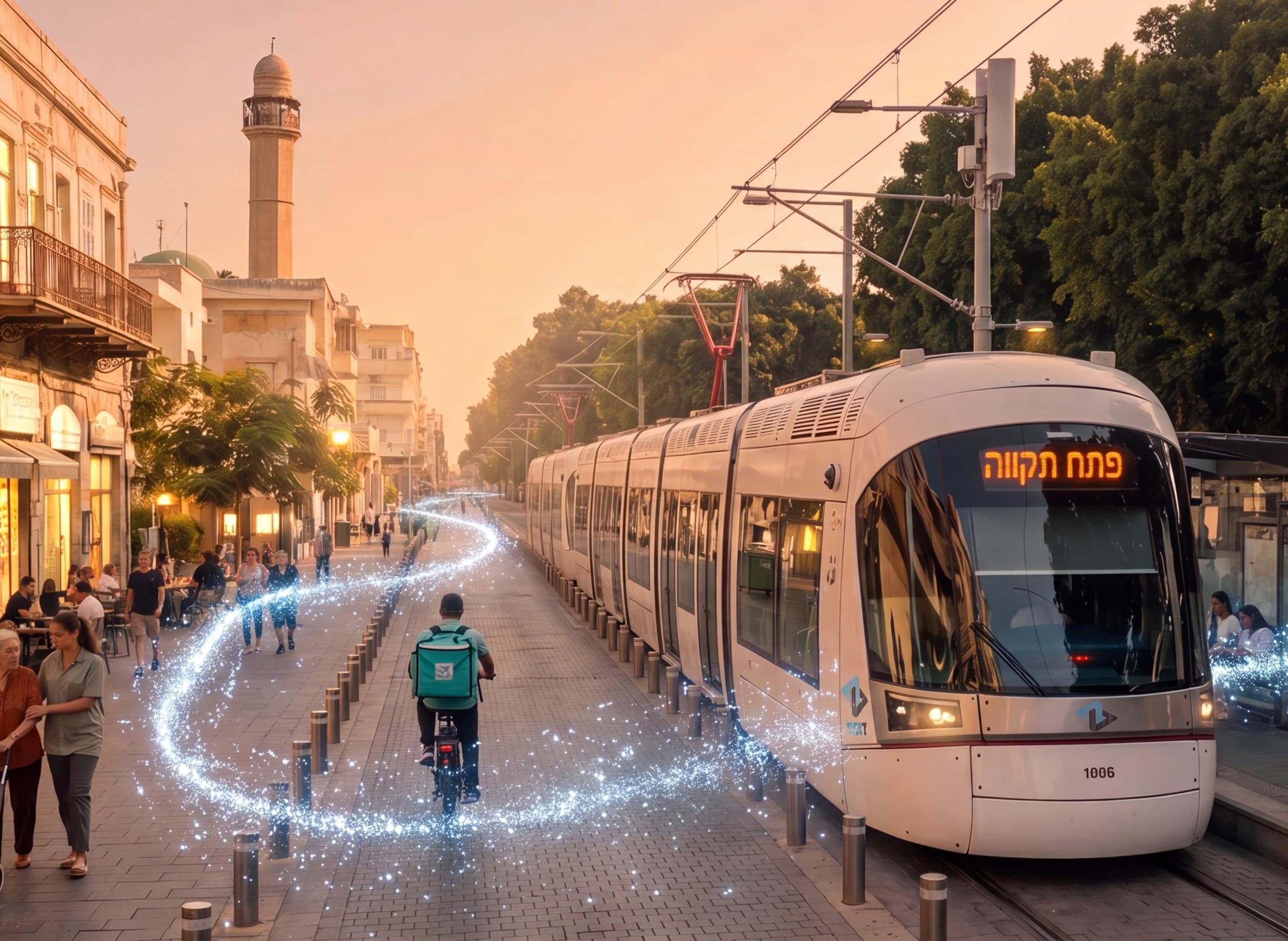 הרכבת הקלה בשדרה עירונית בשכונת יפו הקטנה