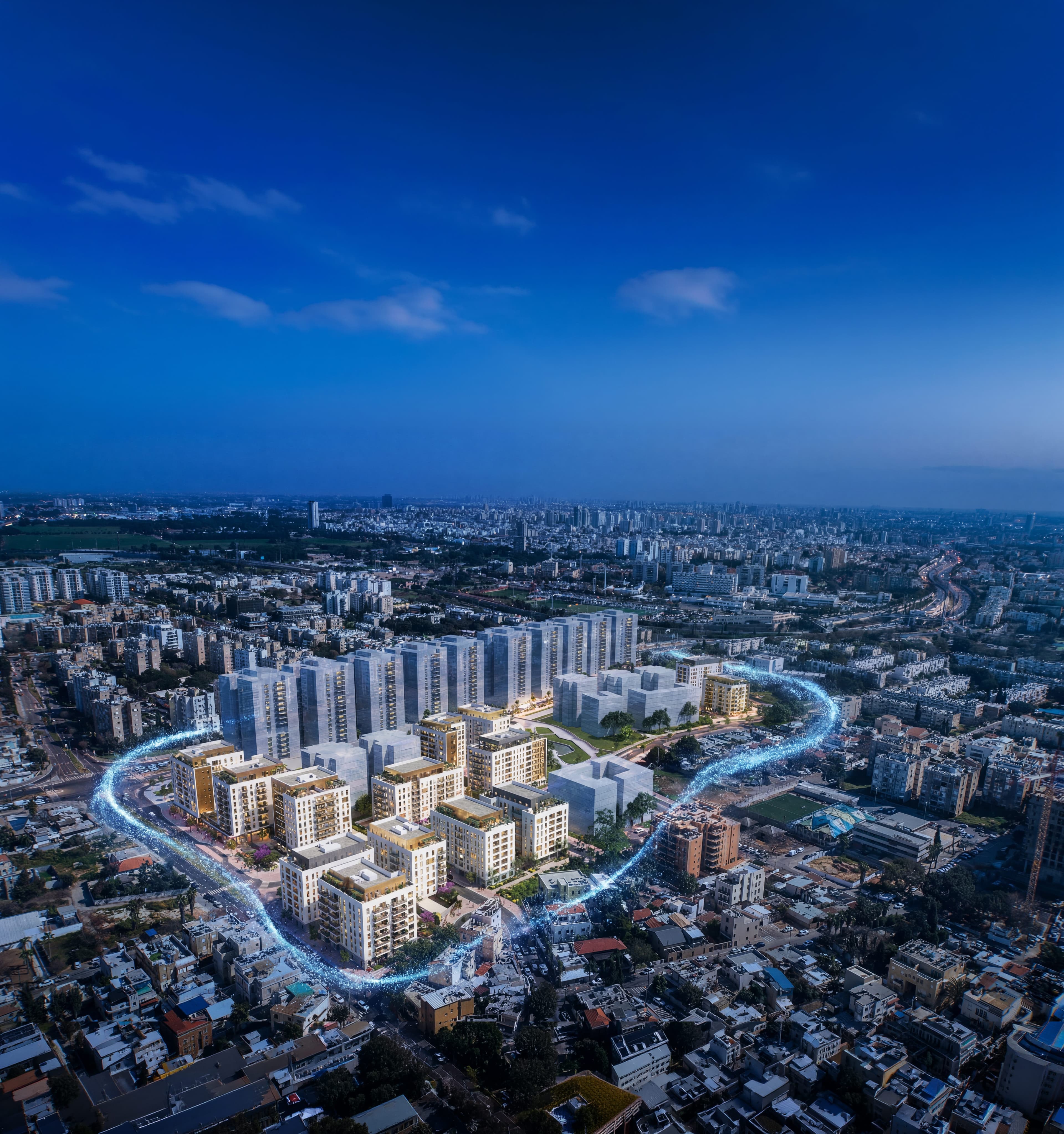 מבט אווירי על שכונת יפו הקטנה