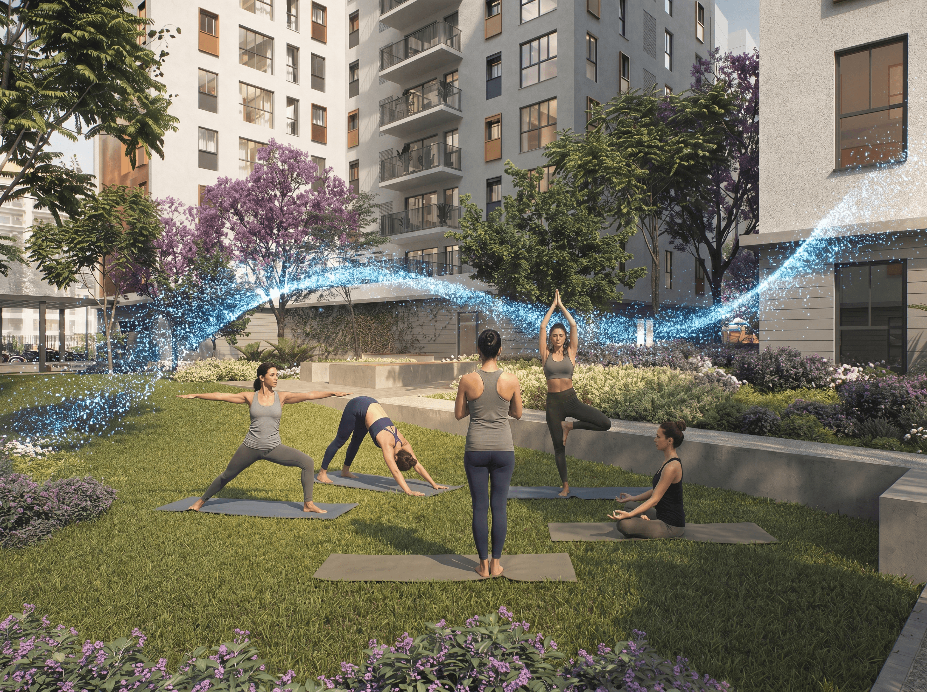 חצר פנימית — יוגה ופילאטיס בשכונת יפו הקטנה